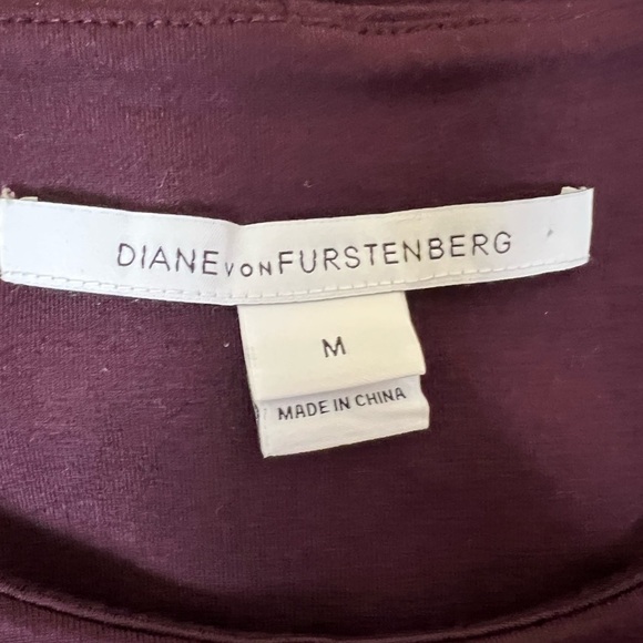 Diane von Furstenberg Raquel Burgundy 3/4 Sleeve Bodycon Dress - Size Medium - Picture 6 of 12